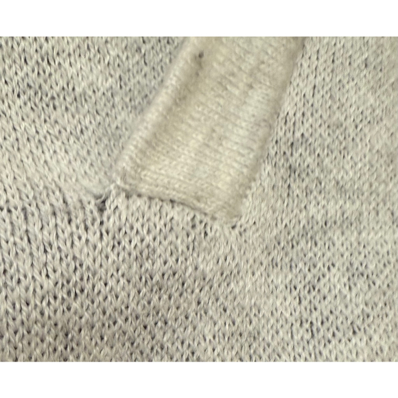 Women's Cynthia Rowley Quarter Zip Fair Isle Sweater Tunic Size Small Gray Black - Picture 7 of 10